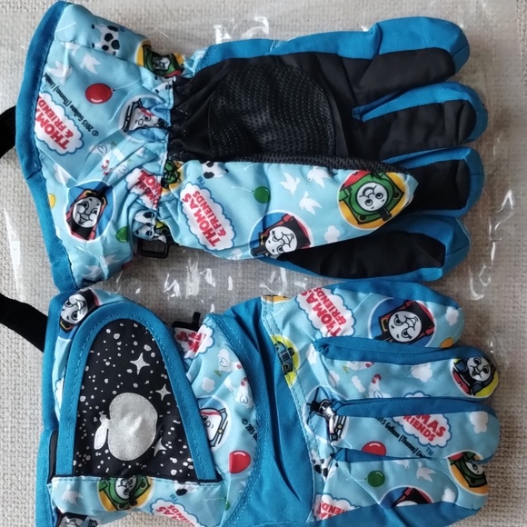 Kids Snow Gloves for Boys Girls Winter Waterproof Insulated Thomas the Train - Picture 4 of 7